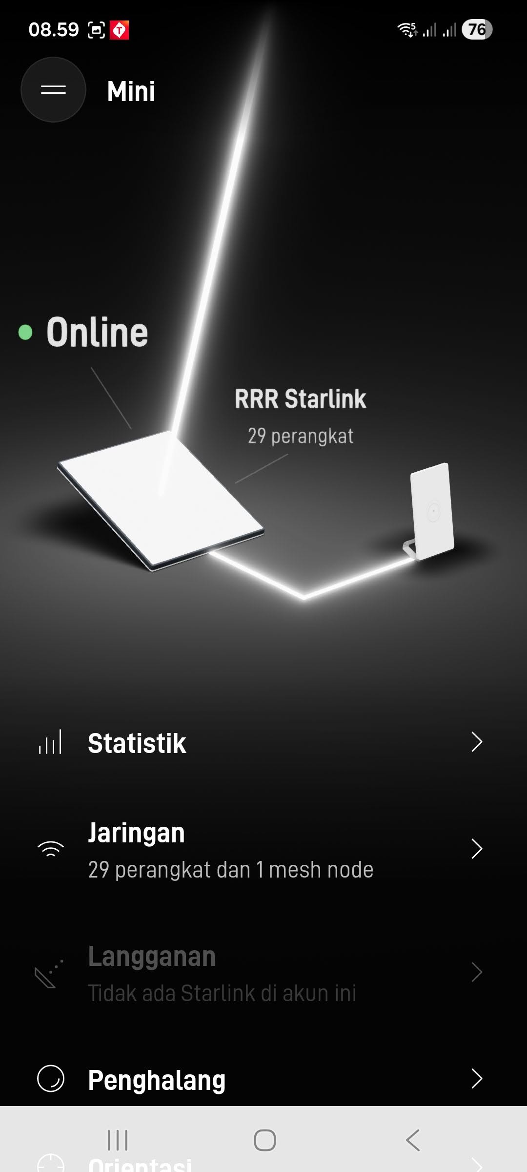 Pemulihan Akun Starlink
