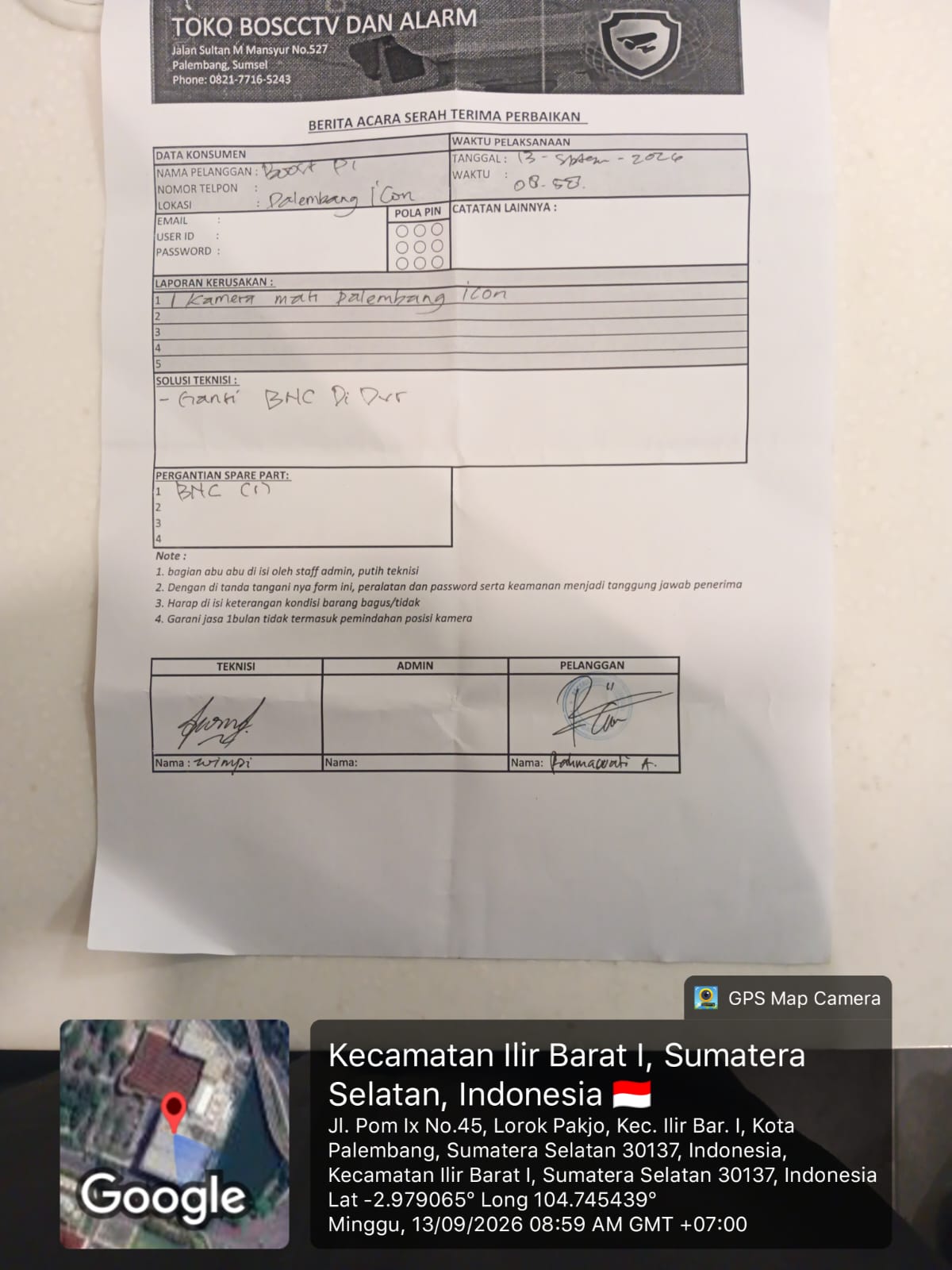 Service kamera CCTV Palembang icon