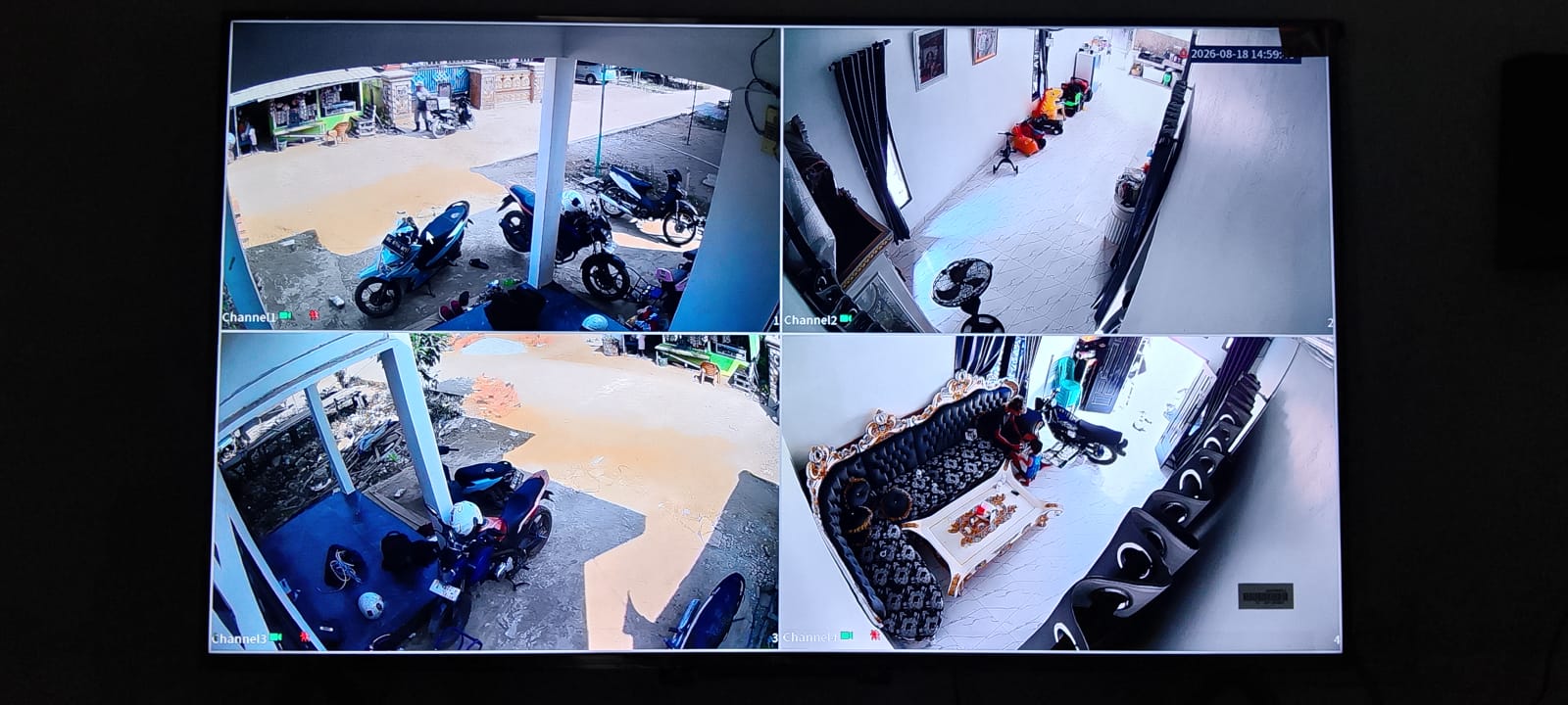 Hasil Monitoring 4 Kamera CCTV Dahua