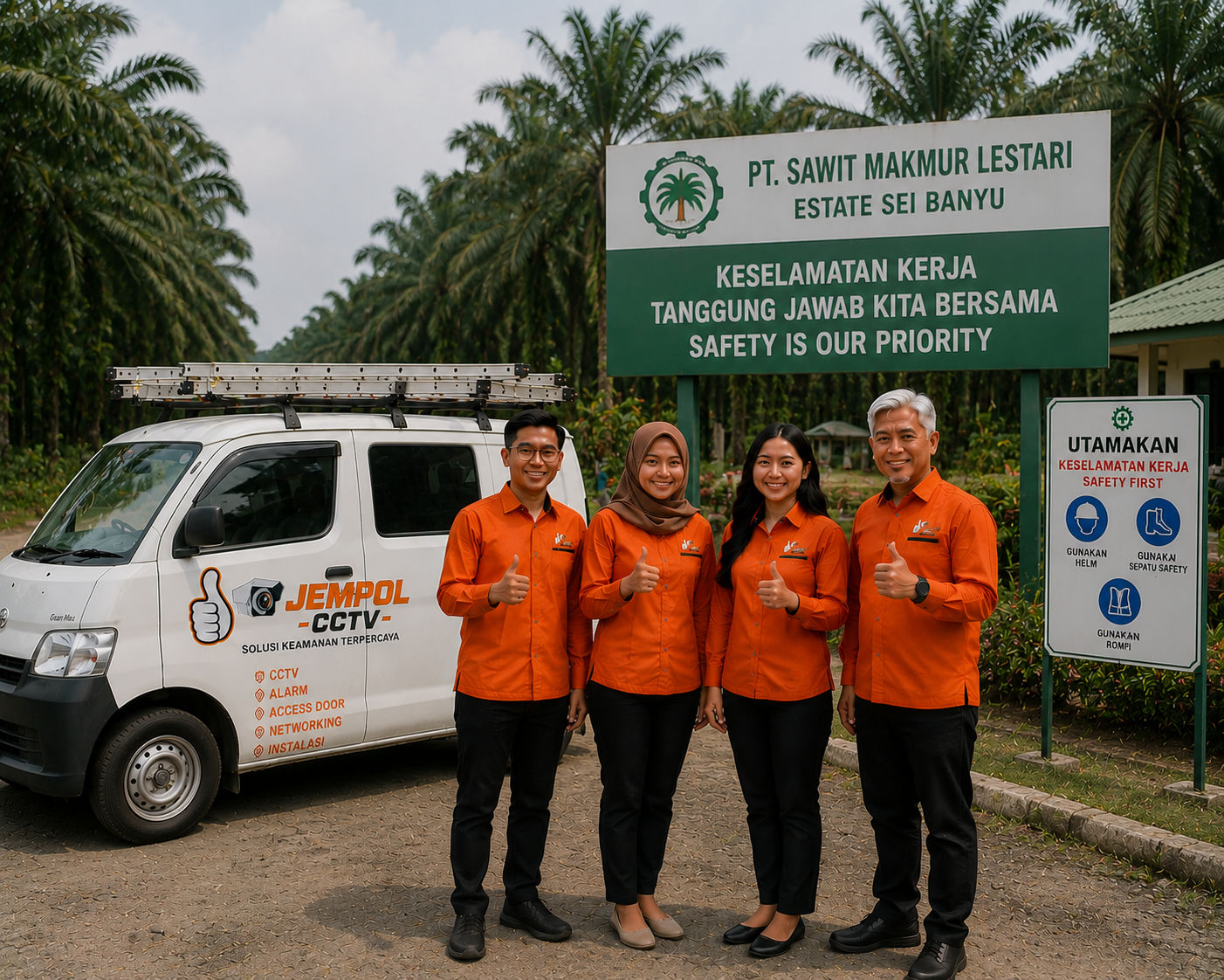 Pemasangan CCTV kebun oleh Jempol CCTV Lahat