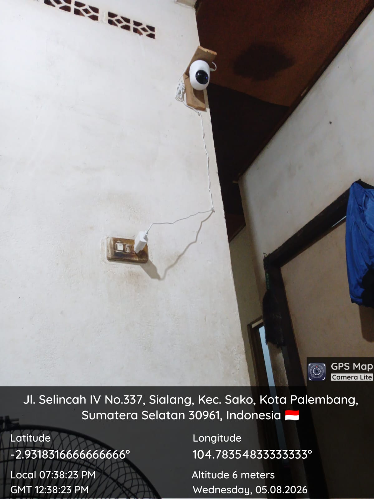 Dokumentasi pemasangan CCTV Meari Sako Baru Palembang