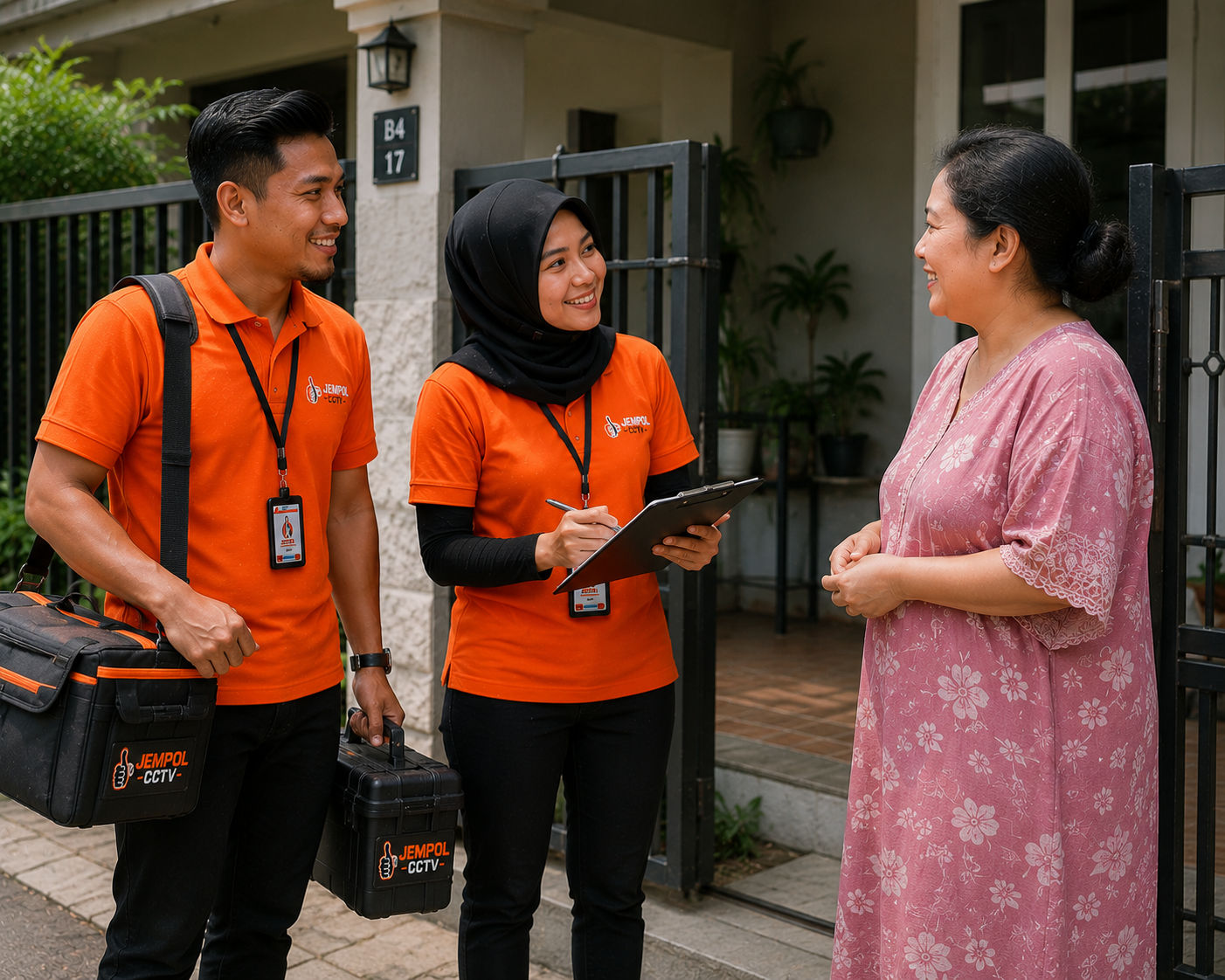 Survei lokasi sebelum pemasangan CCTV rumah di Lahat