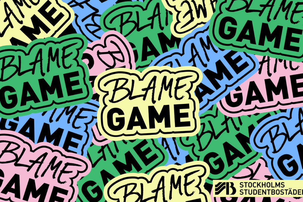 Thumbnail-bild för examensprojektet The Blame Game från 2024 års examensprojekt med kunden SSSB