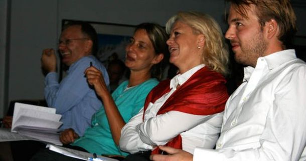 laughing panel