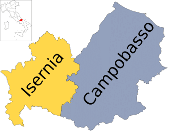 Karte der Provinz Campobasso in Molise