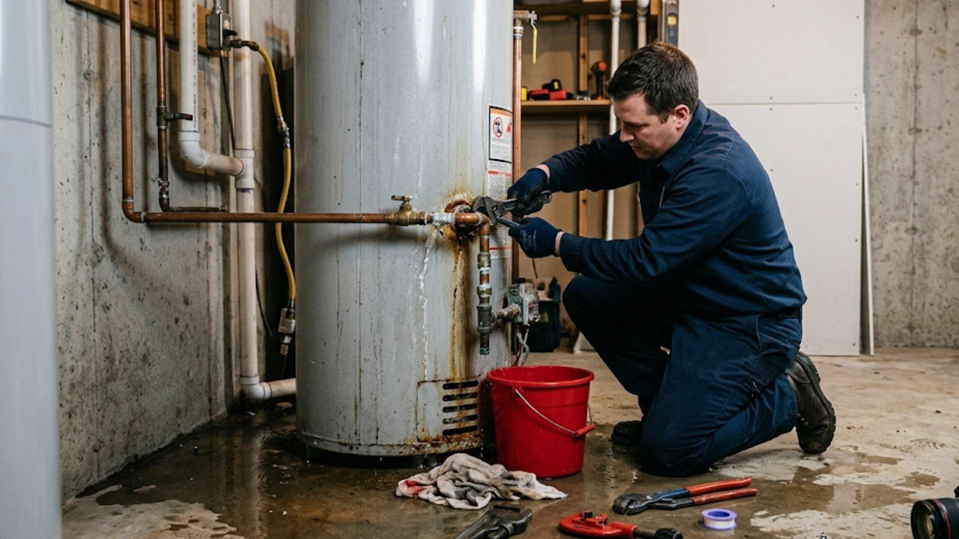 Water Heater Dripping Slowly Causing Damage in Champlain, NY