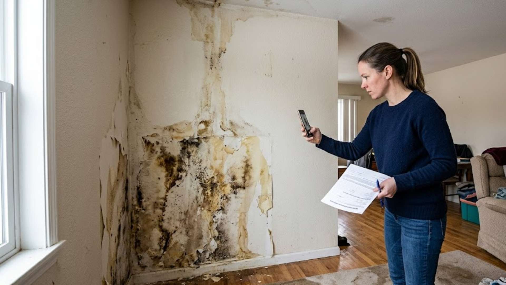 Insurance Adjuster Asked For Water Damage Proof in Ballinger, TX