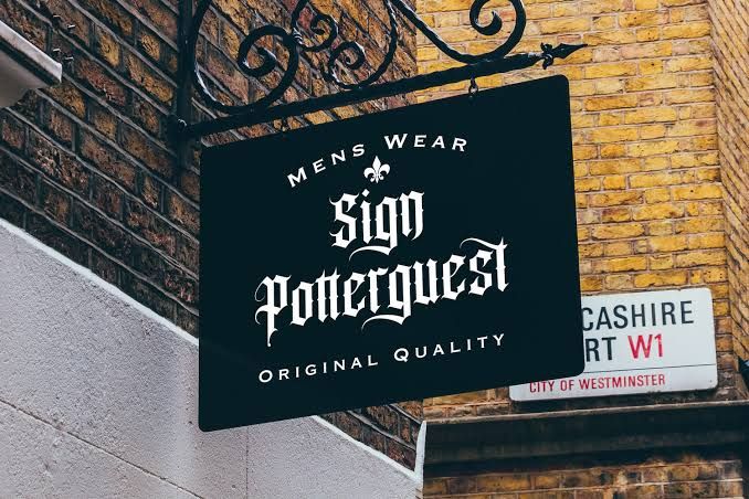 Signage Design Using Angel Wish Font