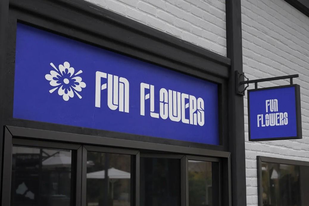 Signboard Design Applying Asteroid Font