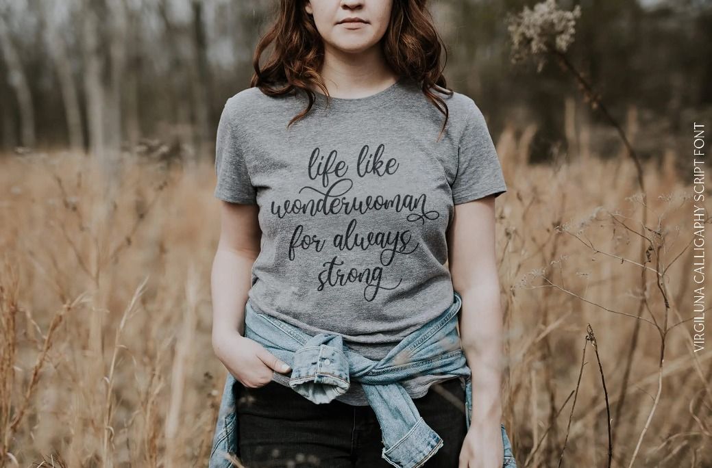 Clothing Line Using Virgiluna Font