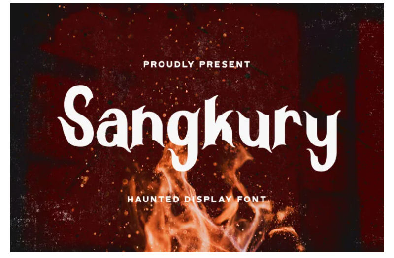 Sangkury – Haunted Display Font