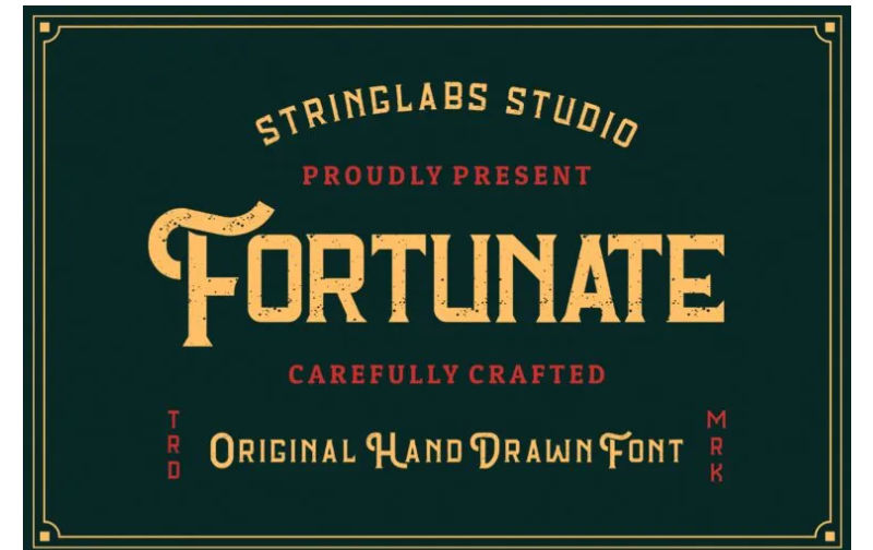 Fortunate – Original Hand Drawn Retro Font