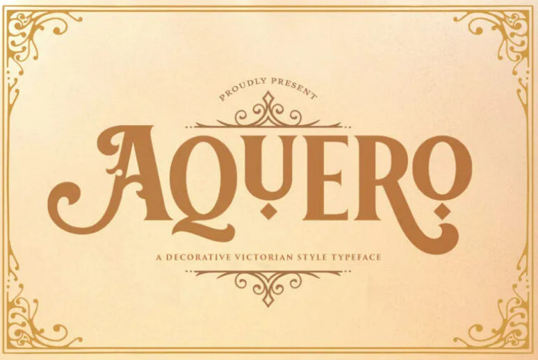 Aquero - Victorian Style Font