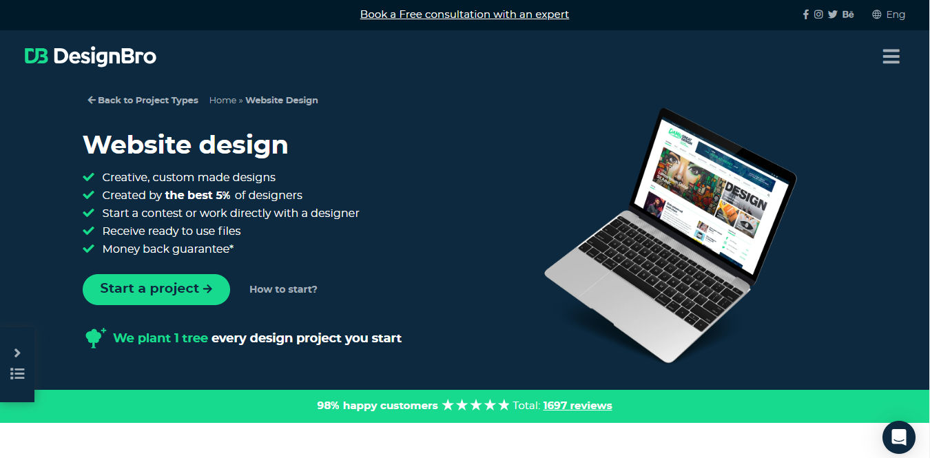 DesignBro Website Design Contest