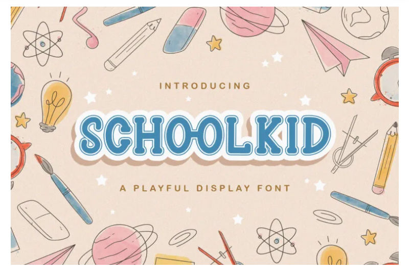 Schoolkid – Playful Display Font
