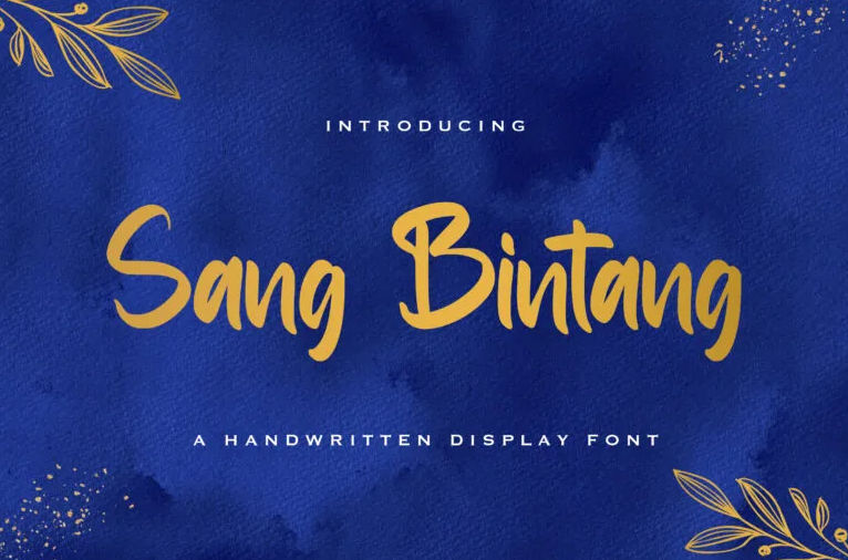 Sang Bintang font, a script font for casual quotes