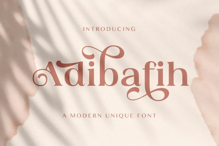 Adibafih, a beautiful font for elegant quotes