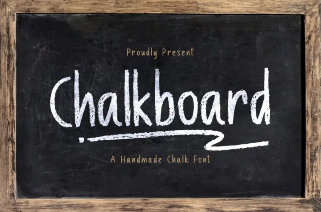 Chalkboard A Handmade Chalk Font