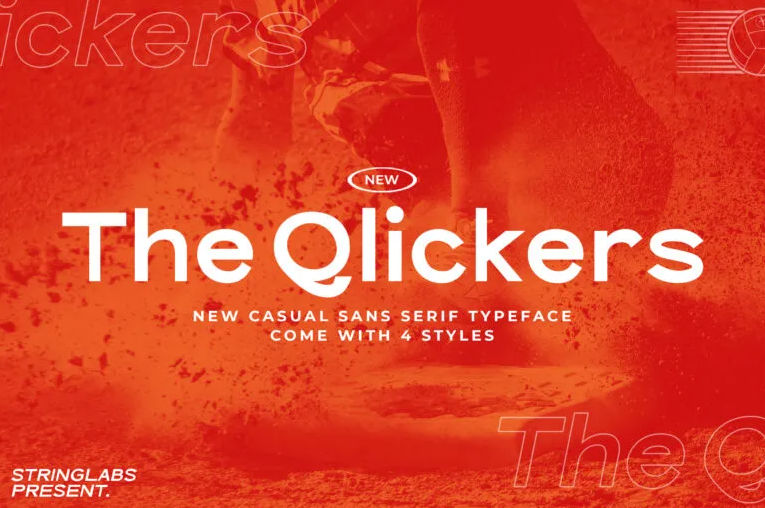 The Qlicker, a sans serif font for modern quotes 