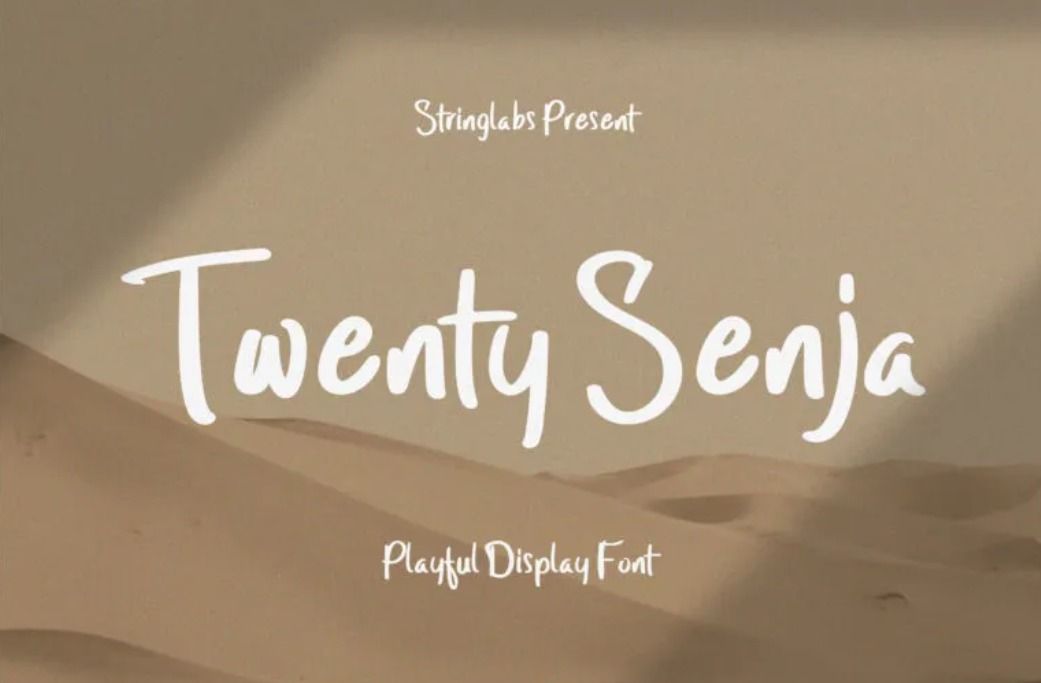 Twenty Senja Playful Display Font