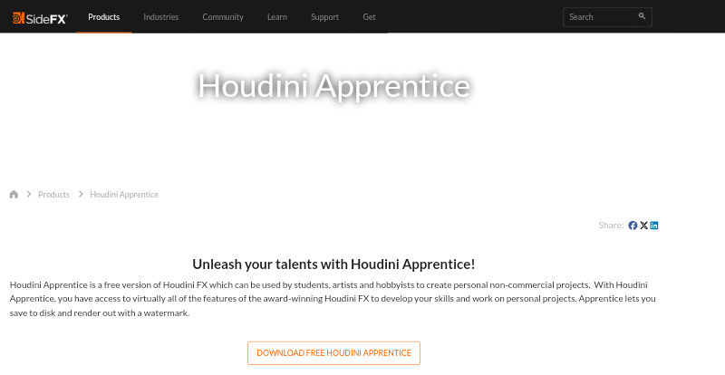 Houdini Apprentice Homepage