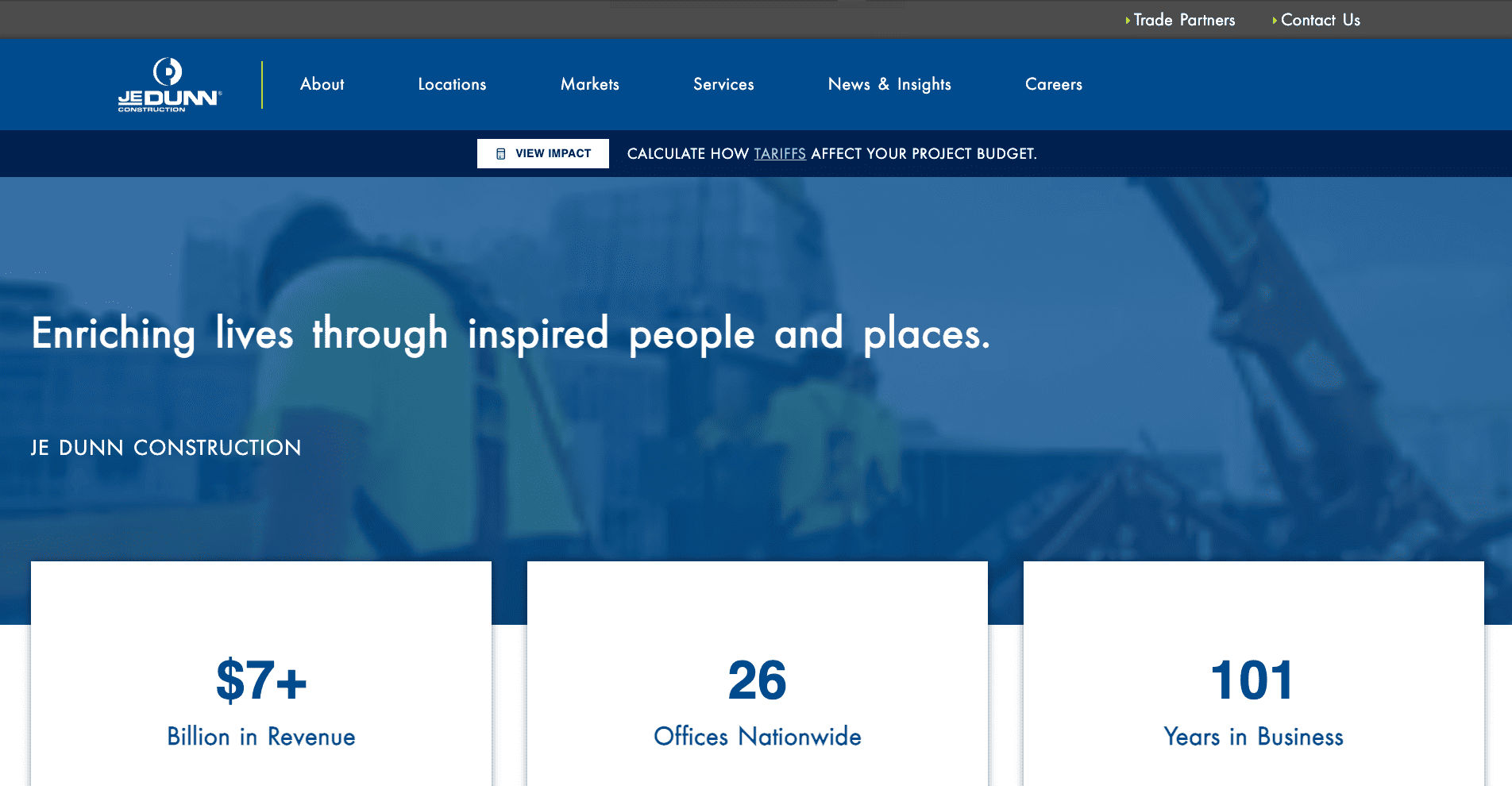 JE Dunn Construction website