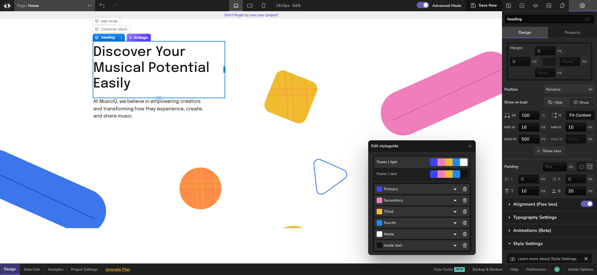 CodeDesign.ai showing its editing tool interface