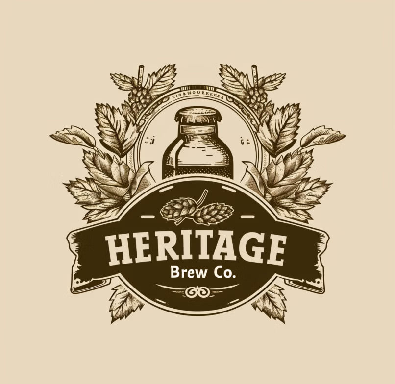 An AI-generated image of vintage-themed logo design