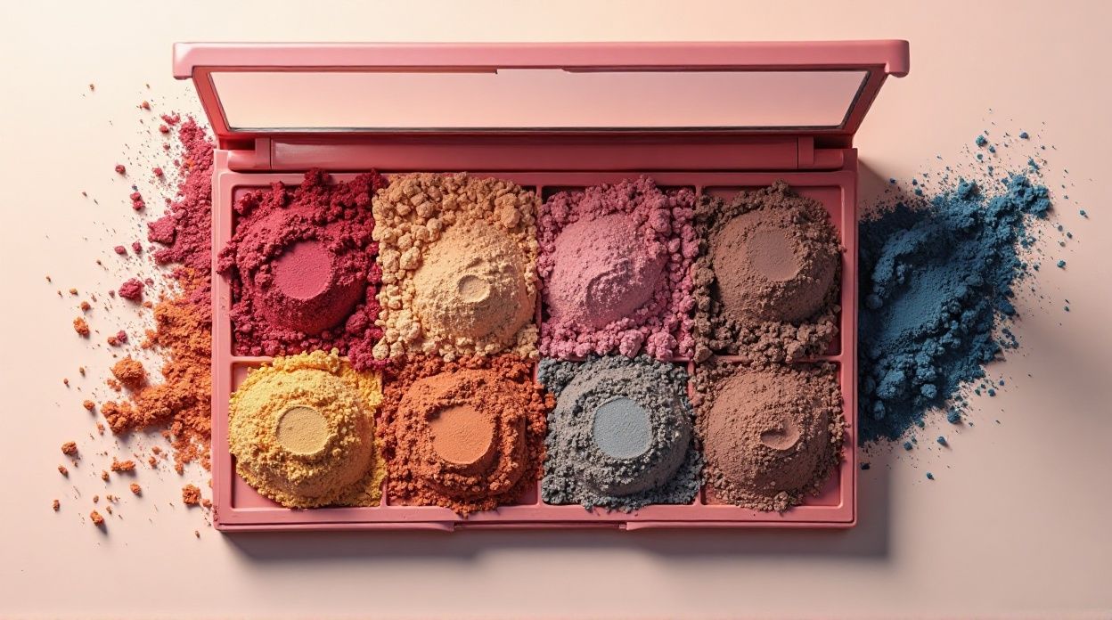 AI-generated of a colorful cosmetic palette