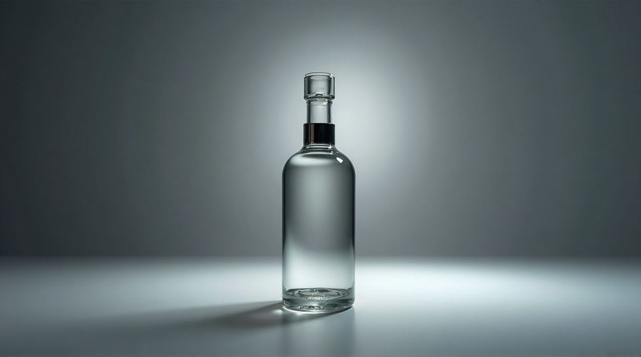 AI-generated image of a realistic glass bottle
