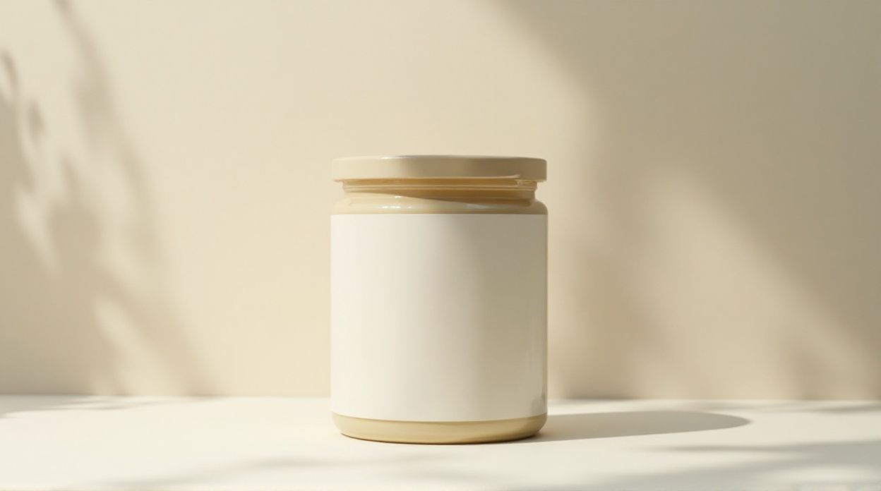 AI-generated image of an organic jar packaging design