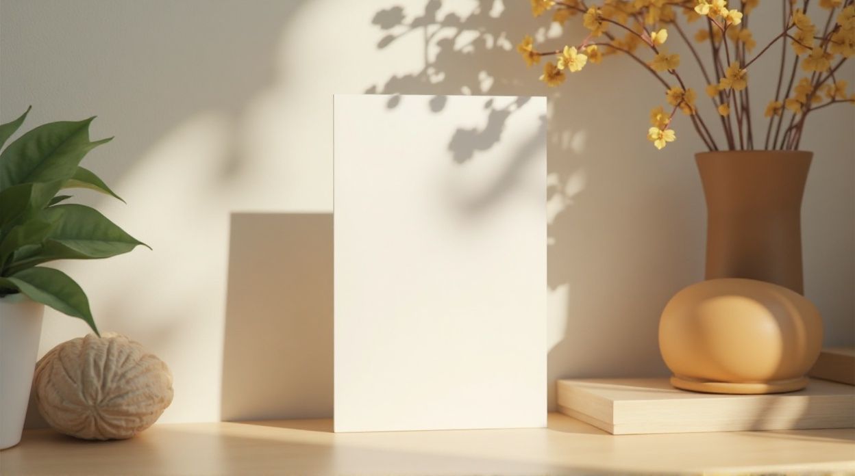 AI-generated image of a white greeting card