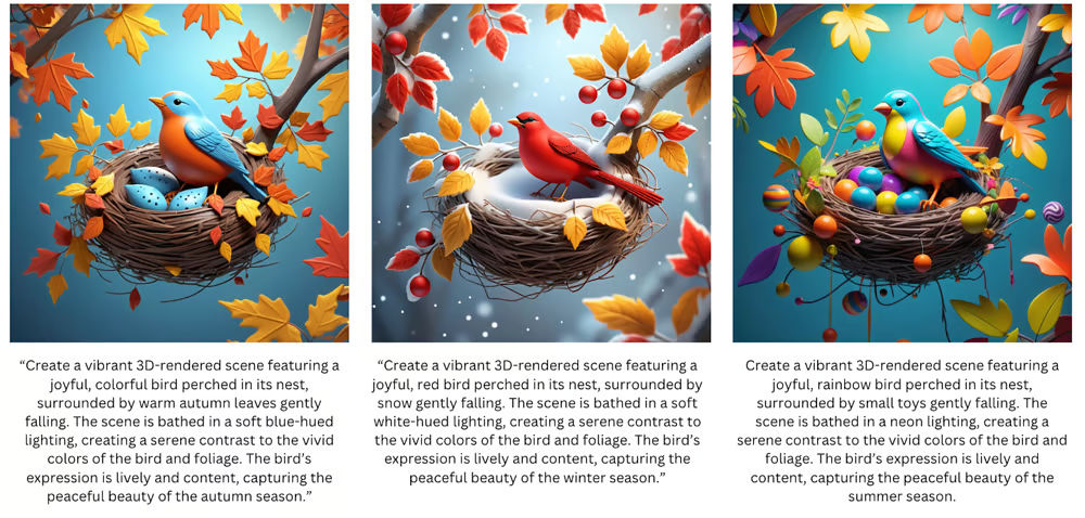 Specific and descriptive prompts