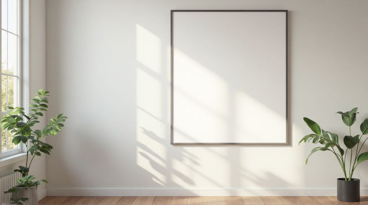 AI-generated image of a blank poster mockup