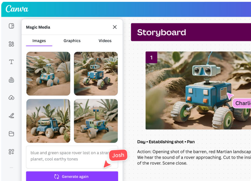 Magic Media to generate an image