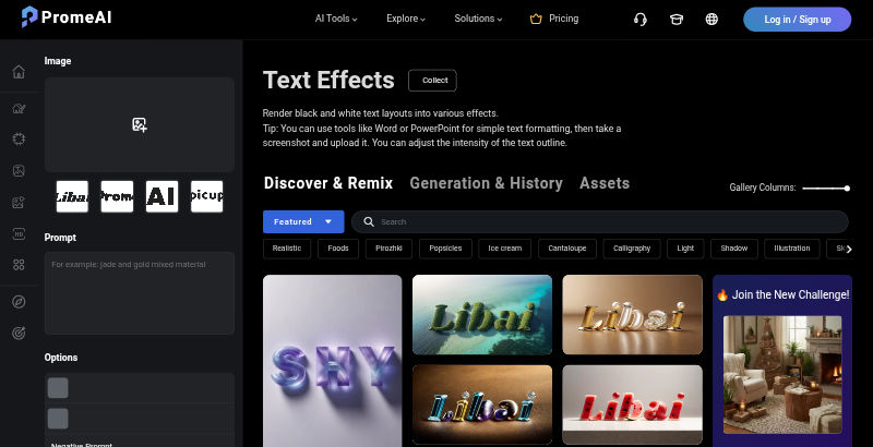 PromeAI Text Effect Generator 