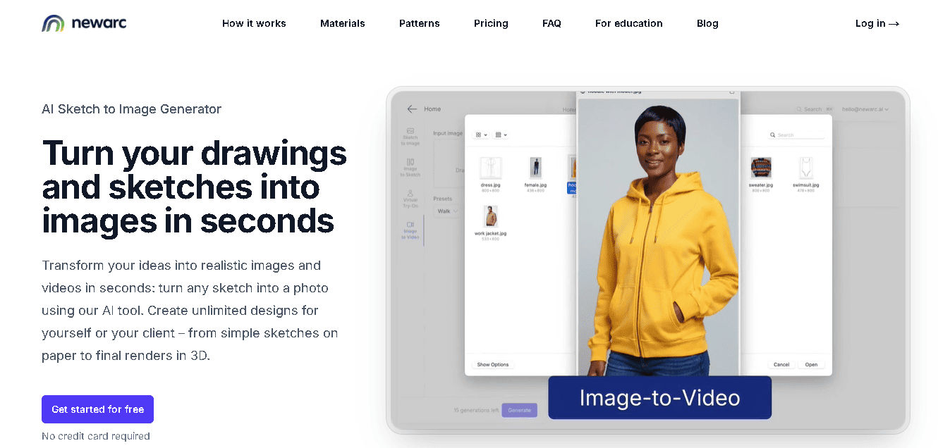 NewArc AI Sketches to Mockups