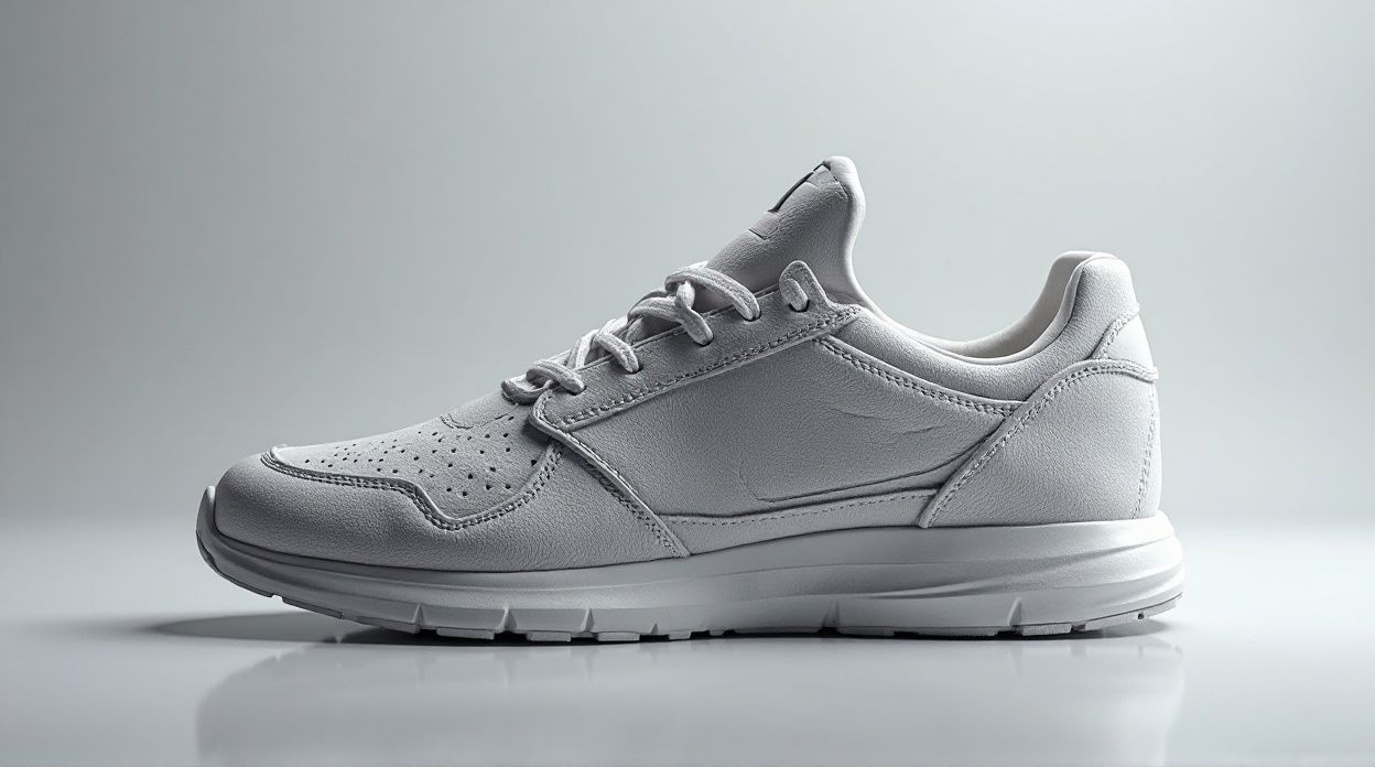 AI-generated image of white sneaker in side view