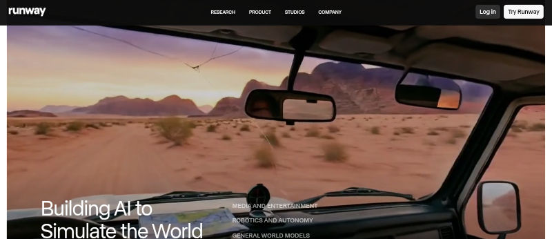 RunwayML Homepage