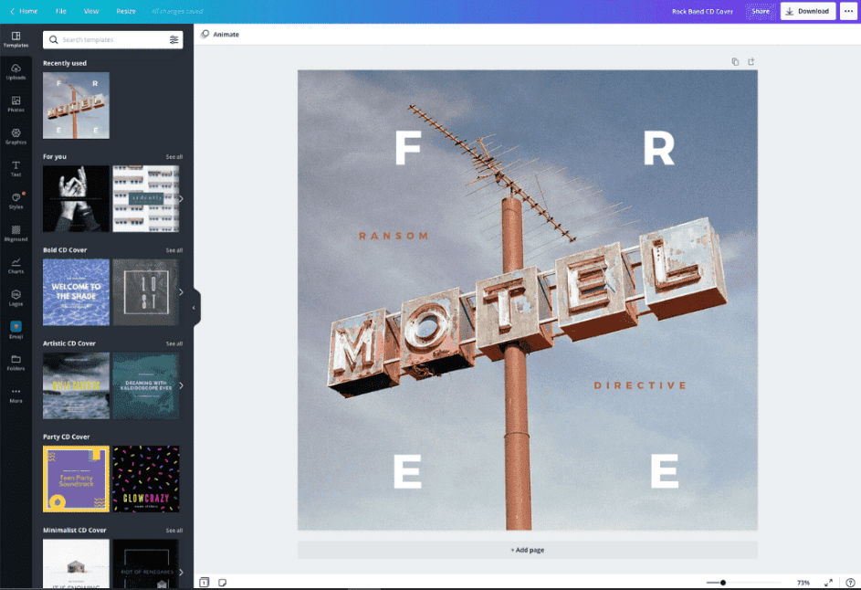 Canva AI Album Cover Maker