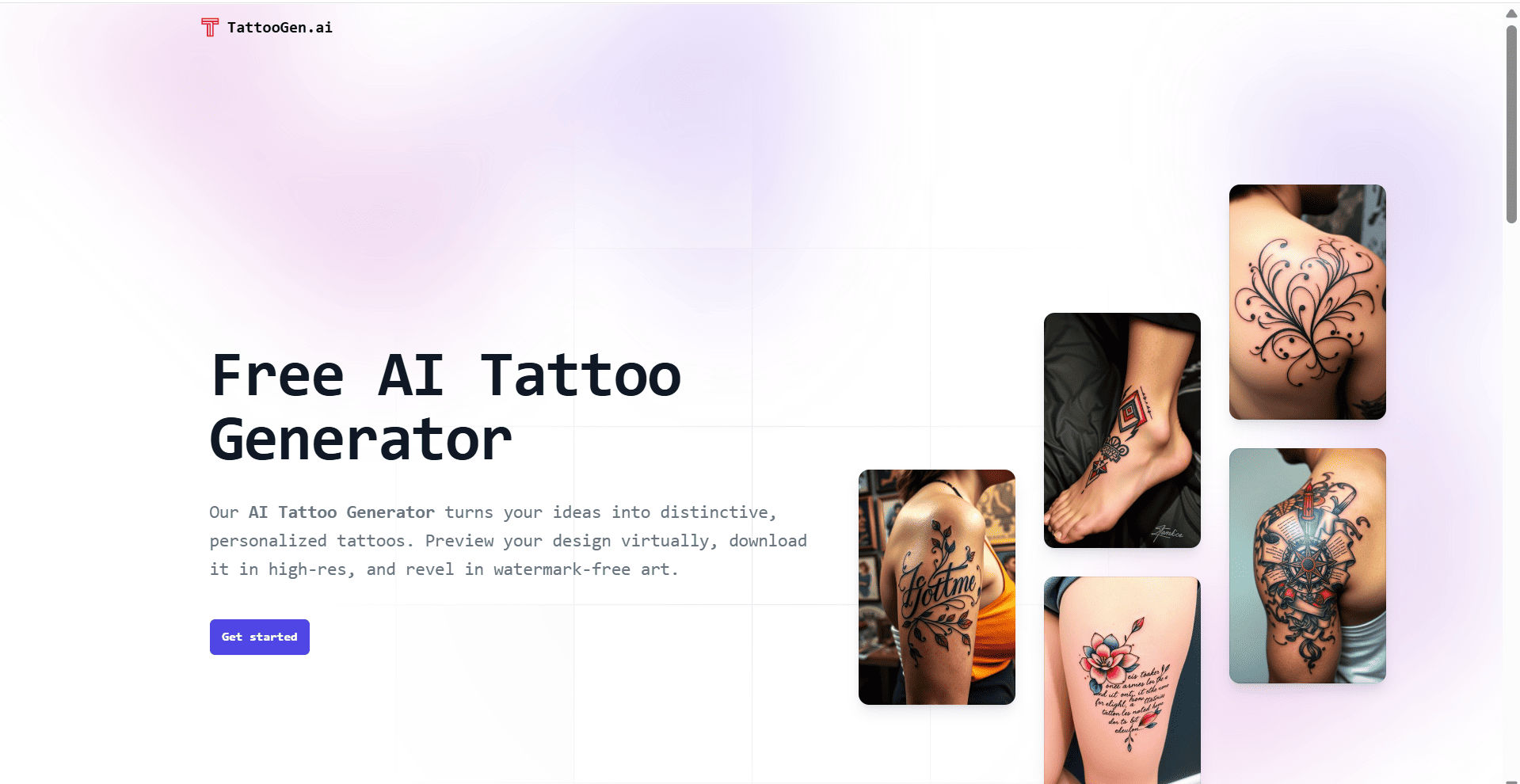 Tattoo style image generator with photo examples