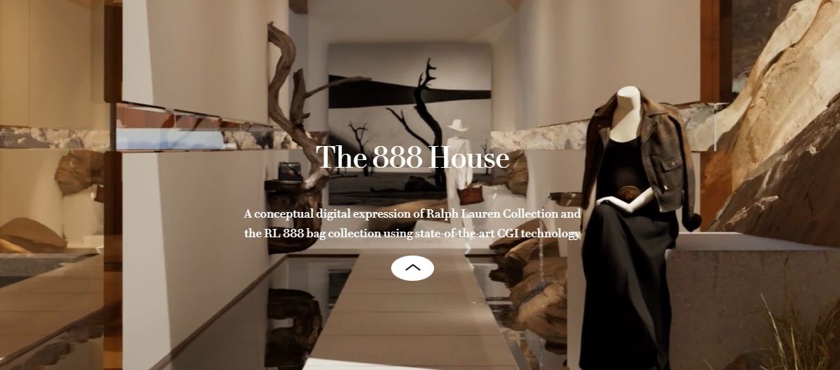A sophisticated conceptual digital expression of Ralph Lauren's virtual flagship