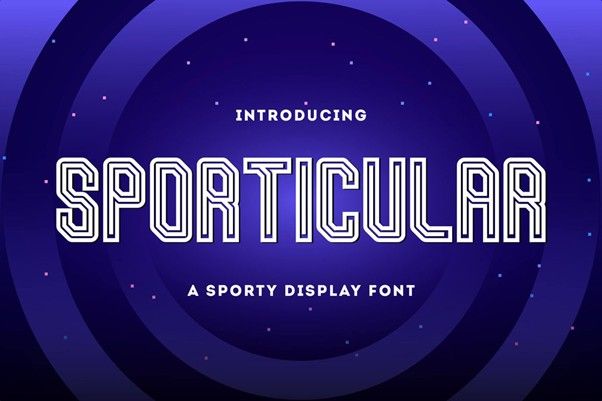 Sporticular display font