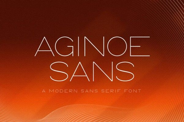 Aginoe sans serif font