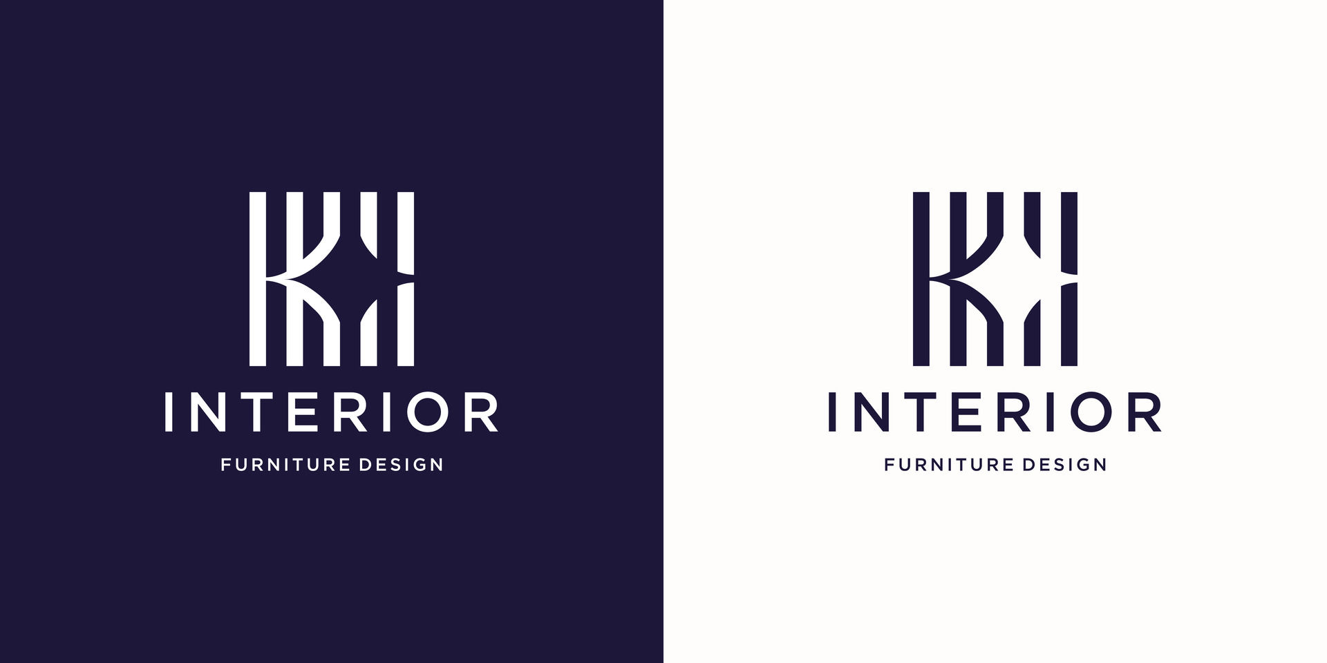Example of a logo with negative space