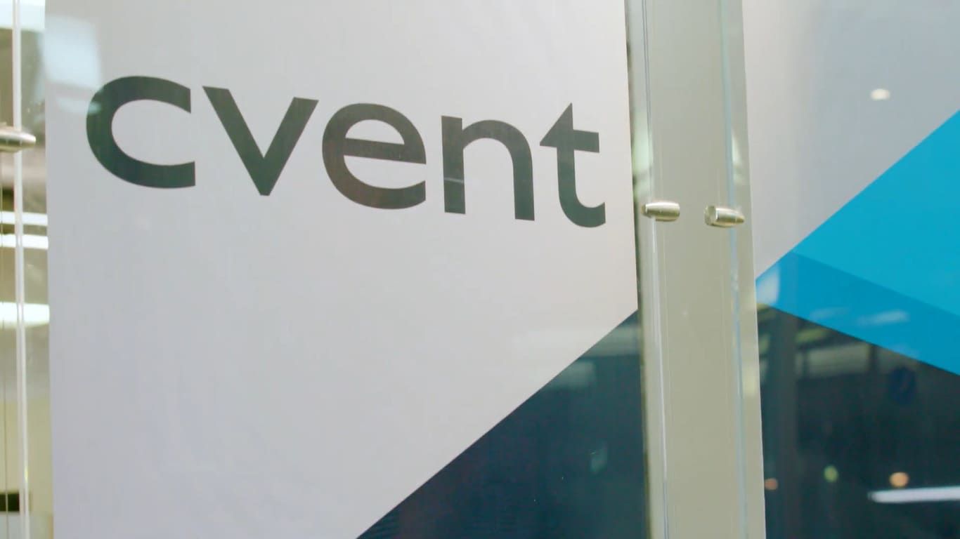 A screenshot of Slack’s testimonial video featuring Cvent’s experience in using their product