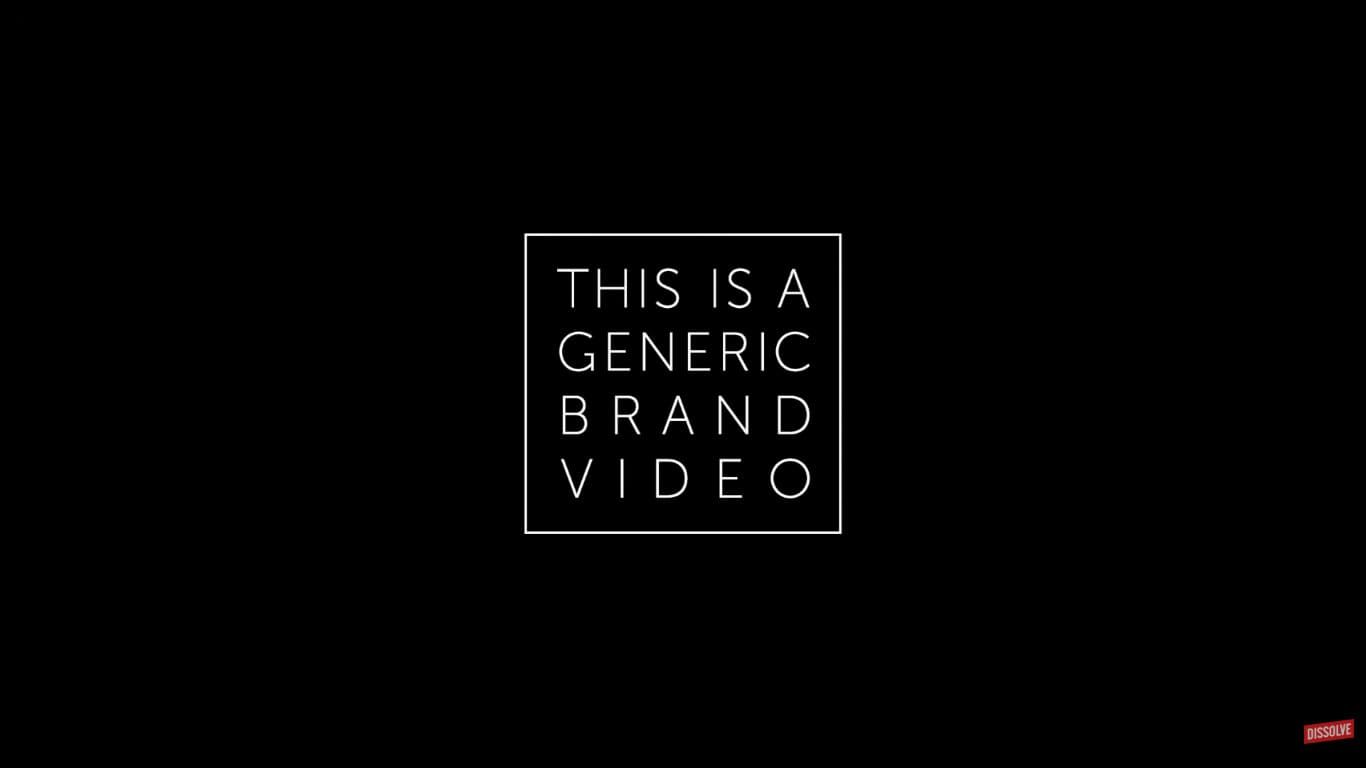 A screenshot of Dissolve’s generic corporate video marketing
