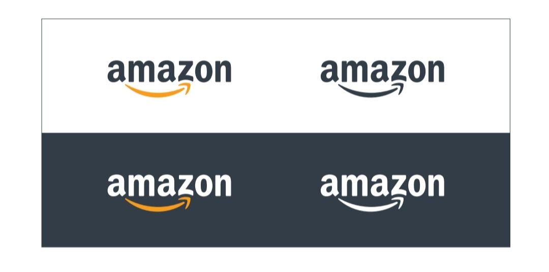 Amazon logo in various color combinations