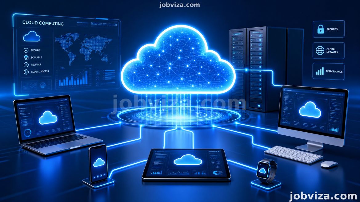Nigerian developer working with cloud computing in Nigeria on a laptop