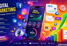 Small business owner running digital marketing in Nigeria on a phone